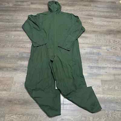 #ad VTG Sonorco Mens French Army Overalls Size 92 Green Chore Work Military 1970s