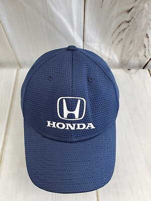 #ad Honda Embroidered Logo Fitted Baseball Hat Adult Blue White Car Motorcycle Auto
