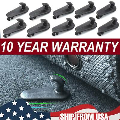 #ad 10Pcs For Toyota 2001 2010 Floor Mat Clips Hooks Retention Hold Down Retainer