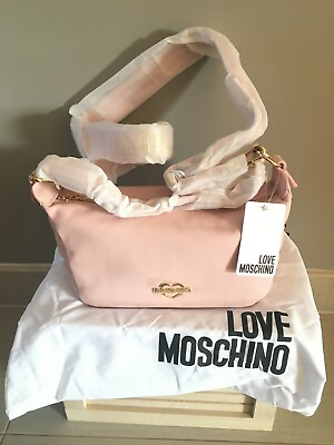 #ad Love Moschino Borsa Quilted Nappa Pu Rosa Women Handbag Shoulder Crossbody Pink