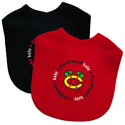 #ad Chicago Blackhawks Baby Bibs 2 Pack Red amp; Black