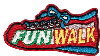 #ad Girl Boy Cub FUN WALK race event Fun Patches Crests Badges SCOUTS GUIDE walking