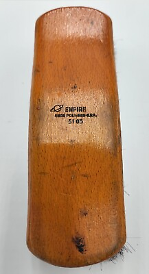 #ad Vintage Wooden Empire Shoe Brush Polishing Brush 2 1 4quot; x 7quot; Model 5105