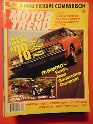 #ad MOTOR TREND MAGAZINE September 1977 Test Pontiac PHOENIX