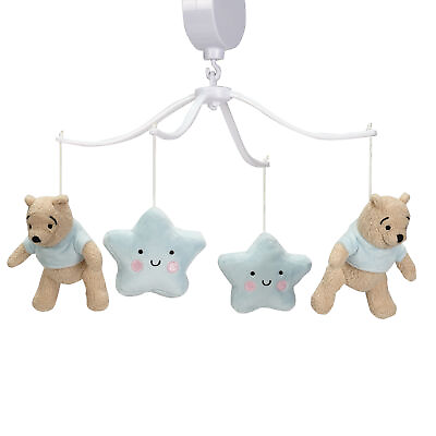 #ad Bedtime Originals Starlight Pooh Musical Baby Crib Mobile Blue Animals