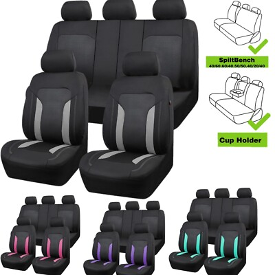 #ad Universal Car Seat Cover 3D Air Mesh Front Rear Protectors for Car Truck SUV Van