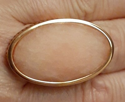 #ad Designer Fine Copper Faceted Peach Aventurine Ring Size 8