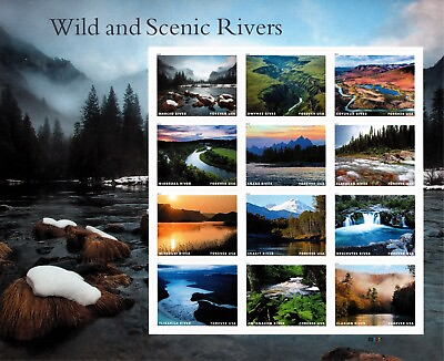 #ad USA 2019 WILD AND SCENIC RIVERS 12 FOREVER STAMPS SCOTT 5381a MNH