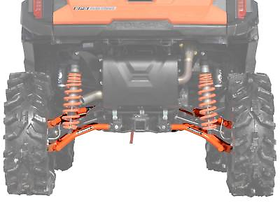 #ad SuperATV High Clearance REAR Offset A Arms for Polaris General 1000 4 Orange
