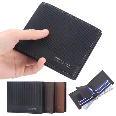 #ad Men#x27;s Clutch Bifold Wallet Leather Card Holder Front Pocket Handbag Casual Purse