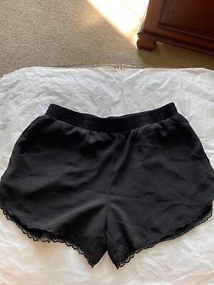 #ad WOMENS SMALL BLACK SHORTS WITH POCKETS AND LARGE AND LINED SIZE SMALL