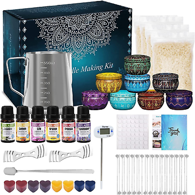 #ad Candle Making Supplies Kit for Adults Kids Including Soy Wax Wicks Scents Oils