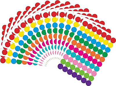 #ad 1050 PCS Color Coding Labels Circle Dot Stickers10 Color Style Colorful Coding