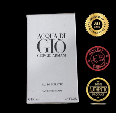 #ad Acqua Di Gio By Giorgio Armani EDT for Men 3.4 oz 100 ml *NEW IN SEALED BOX*