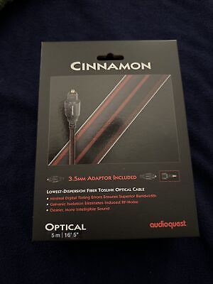 #ad AudioQuest Cinnamon Optical 5 Meter New