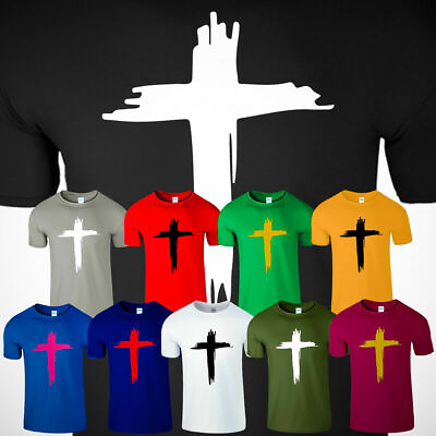 Christianity Jesus Christ Cross Men T Shirt Religious Faith Slogan Gift New Tee $14.99