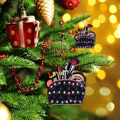#ad Custom Cosmetic Bag Ornament Makeup Artist Christmas Ornament Gift Make Up