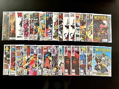 #ad Wolverine Lot of 30 Comics #14 180300900 Annual 9597 Marvel Key X MEN VF NM