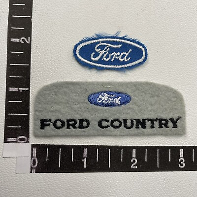 #ad 2 Patch Lot Car Truck Auto FORD amp; FORD COUNTRY Small Ford Is Super Tiny 00O1