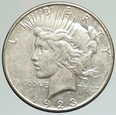#ad 1923 S US Antique Silver PEACE DOLLAR United States Coin LIBERTY amp; EAGLE i111925
