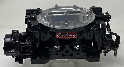 #ad Remanufactured Edelbrock Marine Carburetor 600 CFM Electric Choke 1409 Black