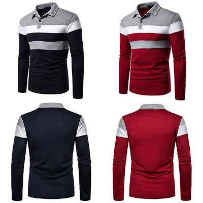 #ad Shirts Mens Work Blouse Tee Tops T Shirt Long Sleeve Designer Muscle Golf