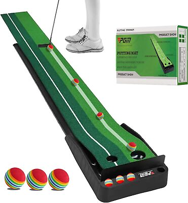 #ad PGM Putting Green Indoor Putting Matt for Indoors with Auto Ball Return