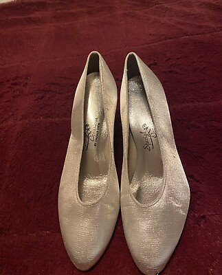 Silver Evening Shoes Sz 8 $12.00