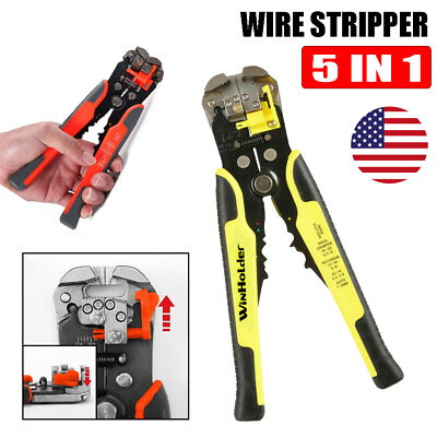 #ad Self Adjustable Wire Cutter Crimper Strippers Pliers Cable Terminal Tool 4 22AWG