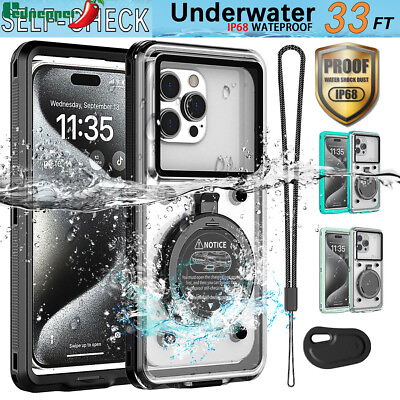 #ad Universal Self Check 33F Underwater Pouch IP68 Waterproof Case Full Phone Cover
