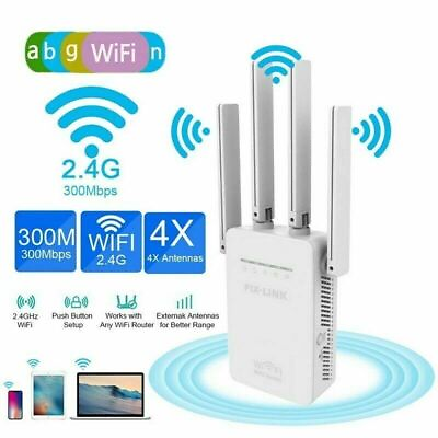 #ad WiFi Repeater Range Extender Internet Network Router Wireless Signal Booster US