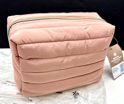 #ad New Sonia Kashuk Pink Loaf Makeup cosmetic Travel Bag Pink Blush Puffer Zipper