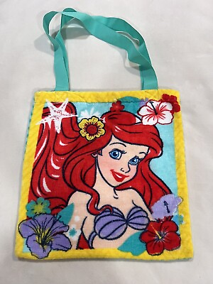 #ad Disney 2015 beach pool tote purse bag Ariel Little Mermaid flower embroidered.