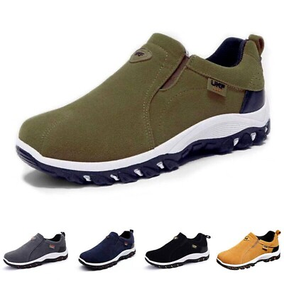 #ad Men#x27;s Slip on Sports Outdoor Sneakers Trainers Casual Running Hiking Shoes Size