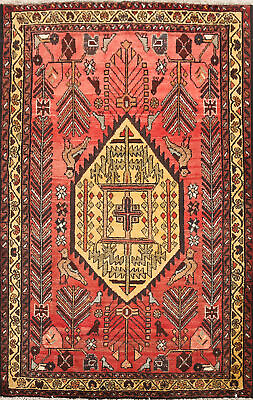 #ad #ad Vegetable Dye Vintage Wool Bakhtiari Traditional Tribal Handmade Rug 4x5 Carpet