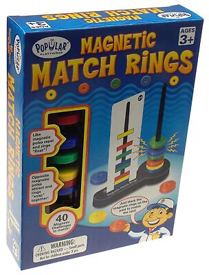 #ad Magnetic Match Rings Game STEM Learning Toy Kids Gift Educational Science Cards