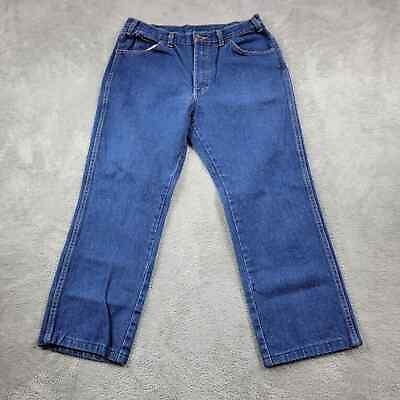 #ad Dickies Jeans Mens Measures 32X26.5 Blue Straight Leg Blue Cotton Denim Workwear