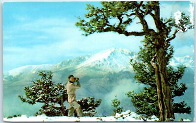 #ad Postcard Pikes Peak in Winter Colorado