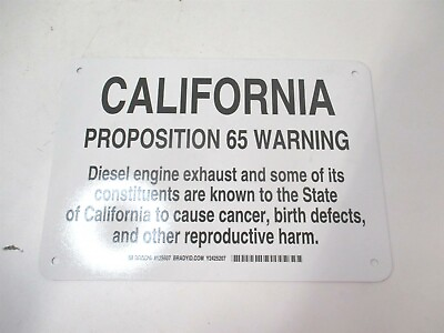 #ad Brady 125607 7quot; x 10quot; California Proposition 65 Warning Aluminum Chemical Sign