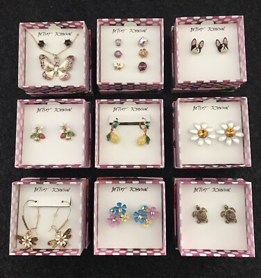 #ad BETSEY JOHNSON Earrings Jewelry Set NEW PICKYOUR DESIGN USA Seller