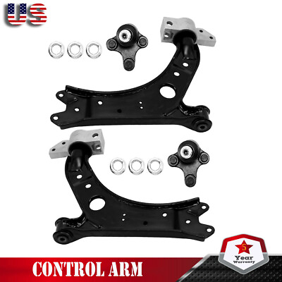 #ad 4pcs Front Lower Control Arms w Ball Joint Kit For 2005 2012 Volkswagen Jetta