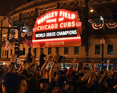 #ad 2016 World Series Chicago Cubs WRIGLEY FIELD Glossy 11x14 Photo Print Poster