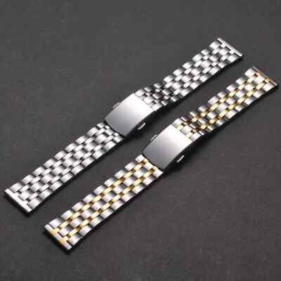 #ad 18 20 22mm Metal Watch Band Strap Replacement Stainless Steel Wrist Bracelet