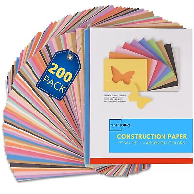 #ad Construction Paper 9x12 Assorted Colors Thick Construction Paper Colored Pape...