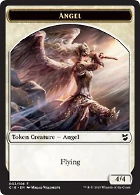 #ad Angel Soldier Double sided Token Commander 2018 Tokens Magic MTG