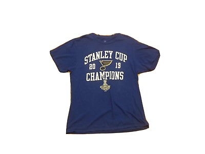 #ad St Louis Blues Stanley Cup Champions 2019 Hockey NHL T Shirt Medium