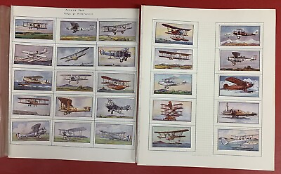 #ad Murray and Sons Types of Aero Planes Complete Set of 25 Cigarette Cards