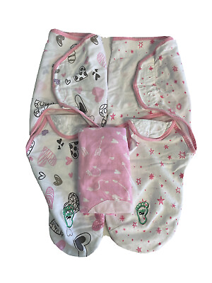 #ad Baby Swaddle Blanket Wrap 12 14 lbs S M Cotton Pink No tags No signs of use
