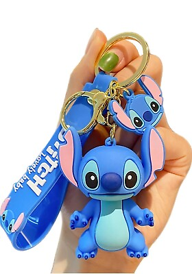 #ad Stitch Cute keychain cartoon key chain accessories key ring bag Backpack