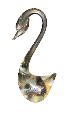 #ad ACC Vintage Handmade Lead Crystal Swan Figurine